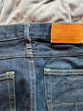 Tellason John Graham Mellor Slim Straight cut 14.75 oz salvage denim size 29x34
